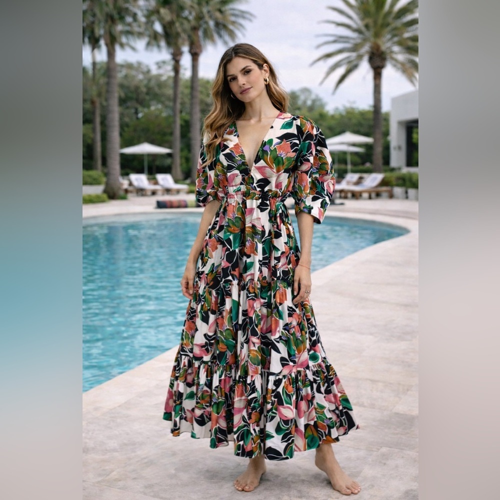 MISA Floral Maxi Dress